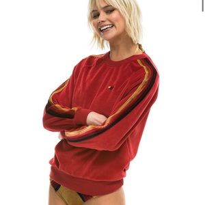 Aviator Nation Classic Velour Crew Sweatshirt